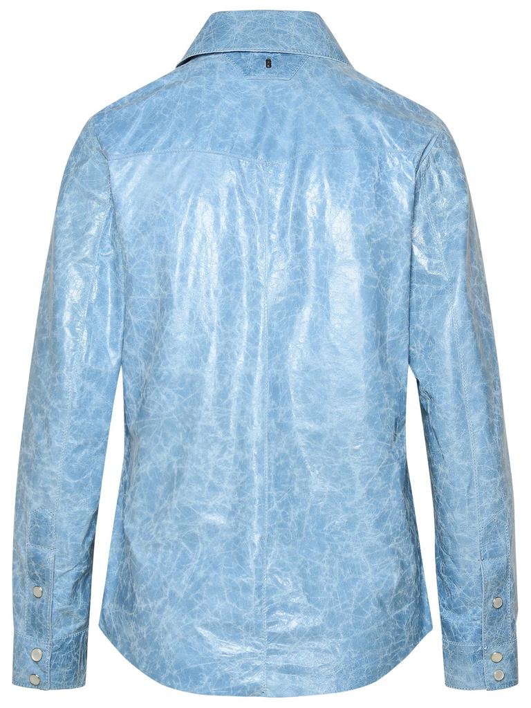 Salvatore Santoro Salvatore Santoro Ruffled Effect Leather Shirt
