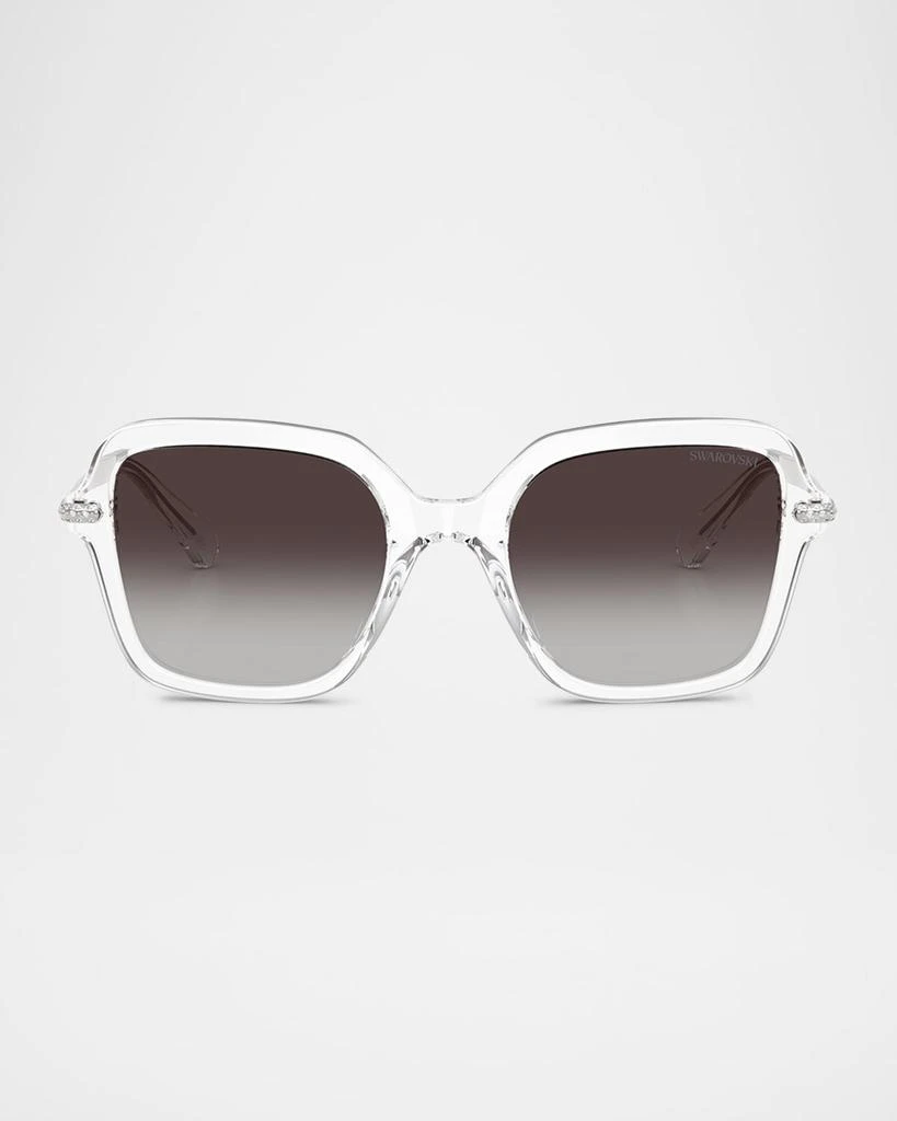 Swarovski SK6040 Crystal-Embellished Acetate Square Sunglasses 1