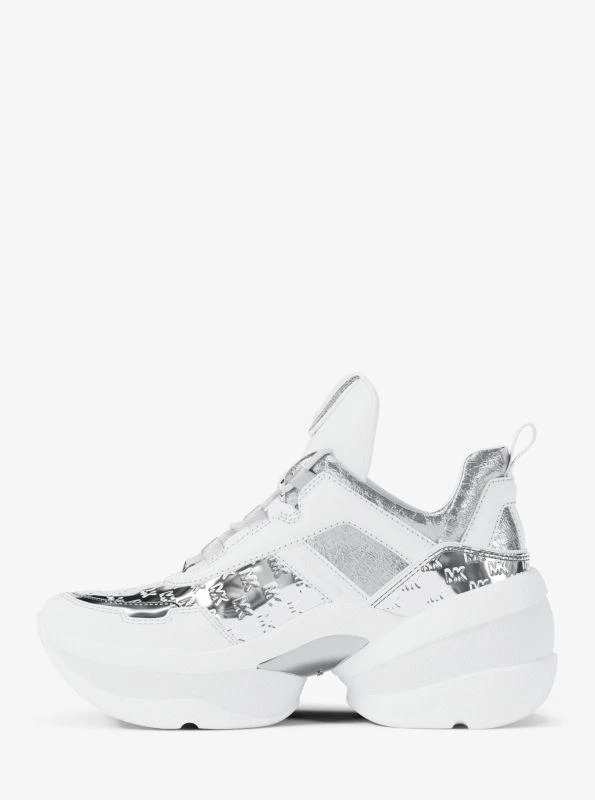 Michael Kors Olympia Mixed-Media Trainer 3