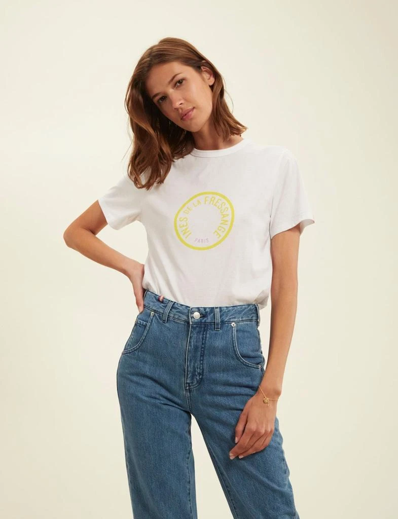 INES DE LA FRESSANGE PARIS Oscar yellow logo t-shirt 2