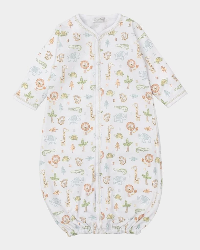 Kissy Kissy Boy's Jungle Adventure Convertible Gown & Hat Set, Size Newborn-S 2