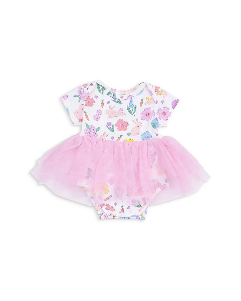 Angel Dear Girls' Bunnies Twirly Short Sleeved Tutu Bodysuit Dress - Baby 1