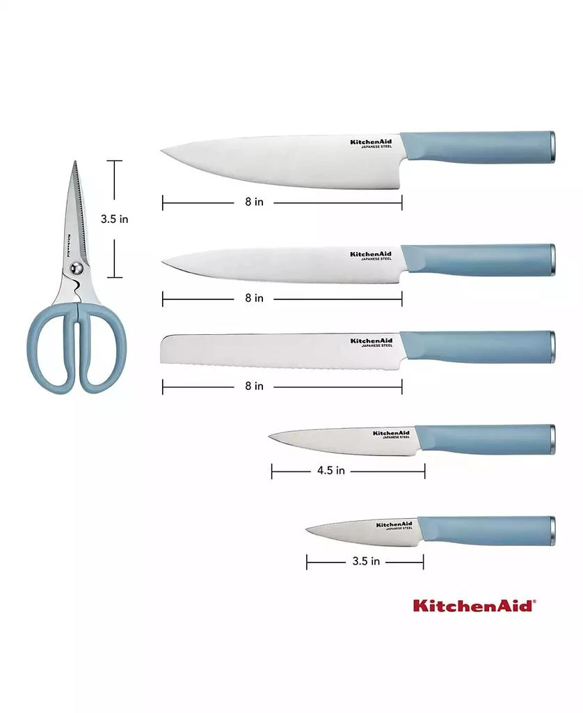 KitchenAid Classic 7-Pc. Japanese Steel Knife & Sharpener Block Set 4