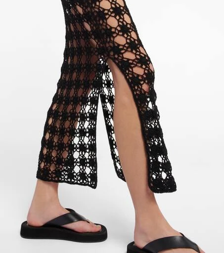 ANNA KOSTUROVA Open-knit cotton midi skirt 5