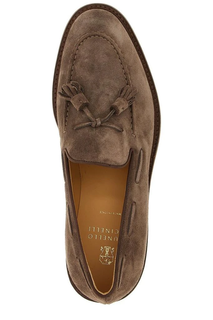 Brunello Cucinelli Brunello Cucinelli Tassel Detailed Almond-Toe Loafers 4