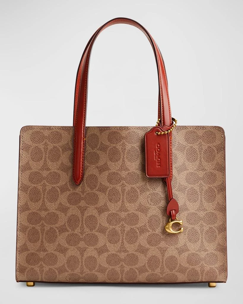 Coach Carter 28 Signature Coated Canvas Tote Bag 1