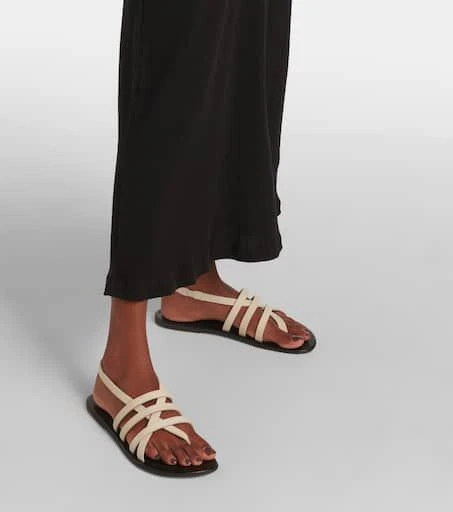 The Row Line leather slingback sandals 4