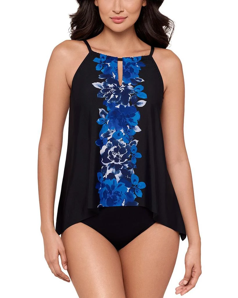 Miraclesuit Ombra Fiore Peephole Tankini Top 1
