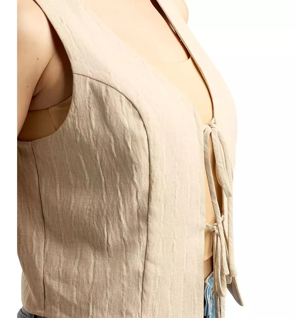 BCX Juniors' Striped Tie-Front Vest 3