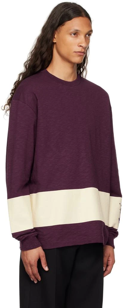 Burberry Purple EKD Stripe Long Sleeve T-Shirt 2