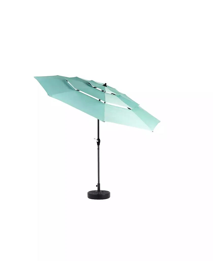 Streamdale Furniture Streamdale 10ft 3-Tier Auto-Tilt Outdoor Patio Umbrella (Light Green) 4