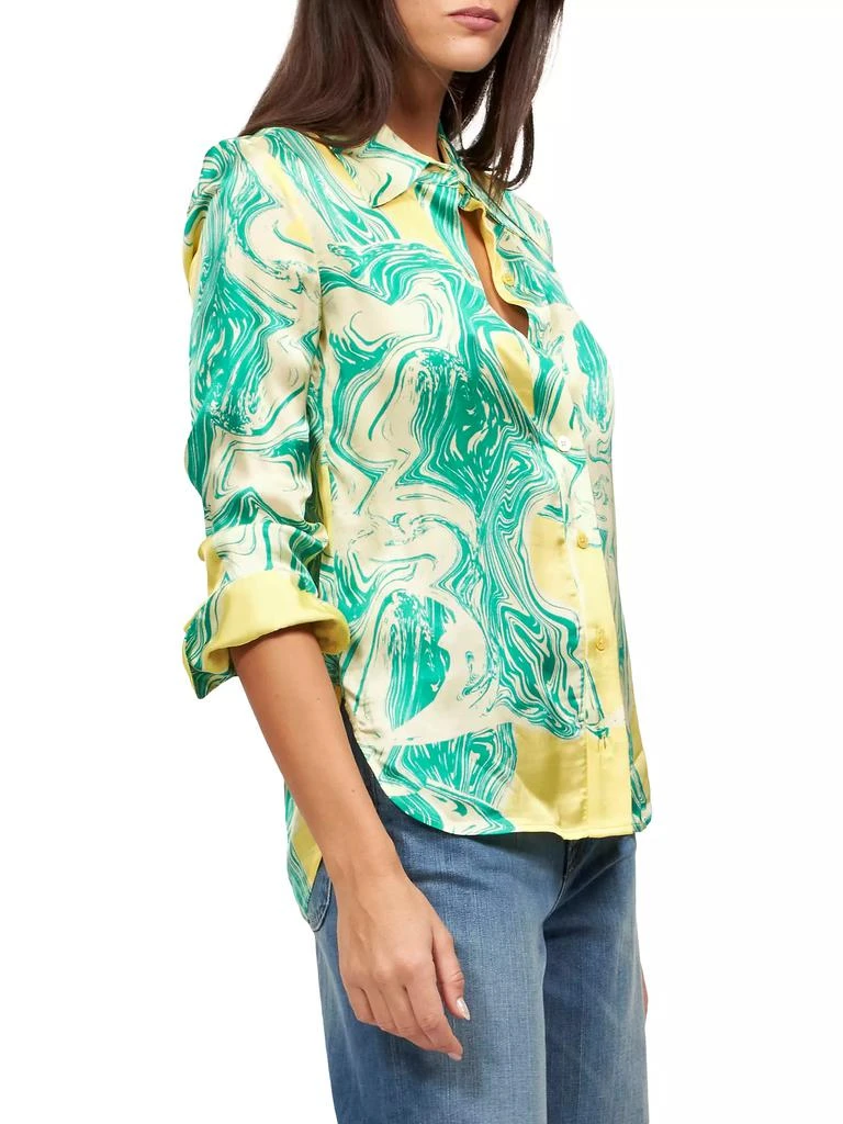 Equipment Quinne Swirled Satin Shirt 5