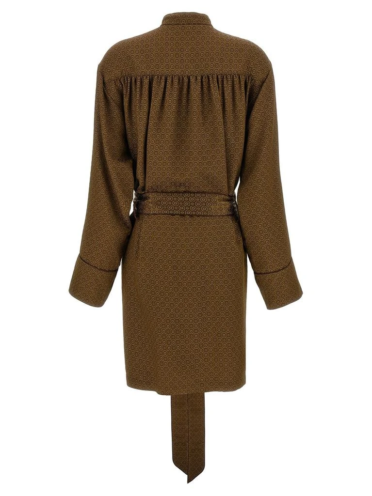 Yves Saint Laurent Saint Laurent Medallion Jacquard Belted Dress 2