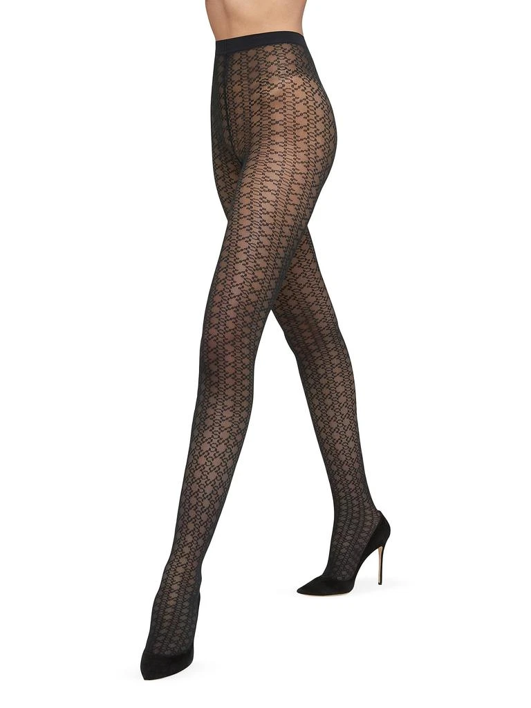 Wolford SIMKHAI x Wolford Sheer Logo Tights 1