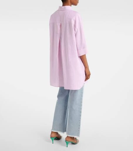 Valentino Oversized linen polo shirt 3