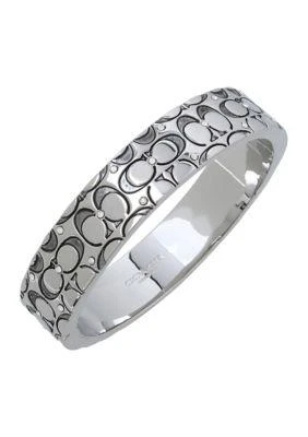 Coach Quilted C Swarovski Crystal Hinged Bangle Bracelet 2