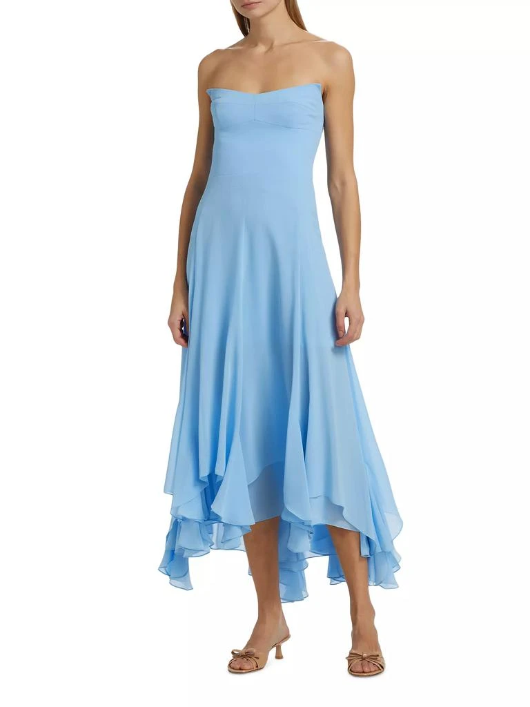 Amanda Uprichard Monterey Ruffled High-Low Midi-Dress 3