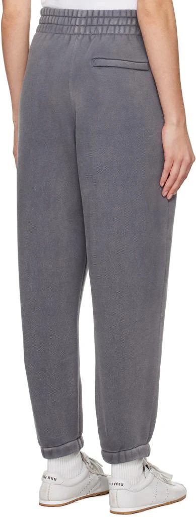 Alexander Wang Gray Puff Logo Sweatpants 3