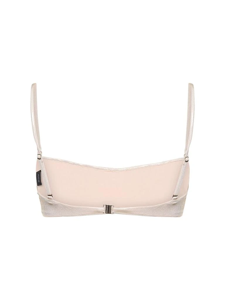 MUGLER Lamé Jersey Bandeau Bikini Top 4