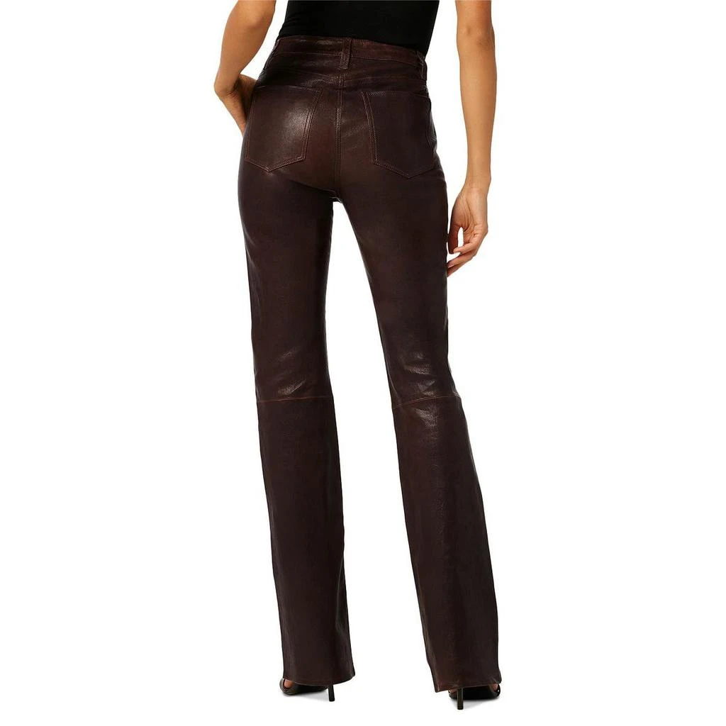 Joe's Womens Leather High Rise Bootcut Pants 2