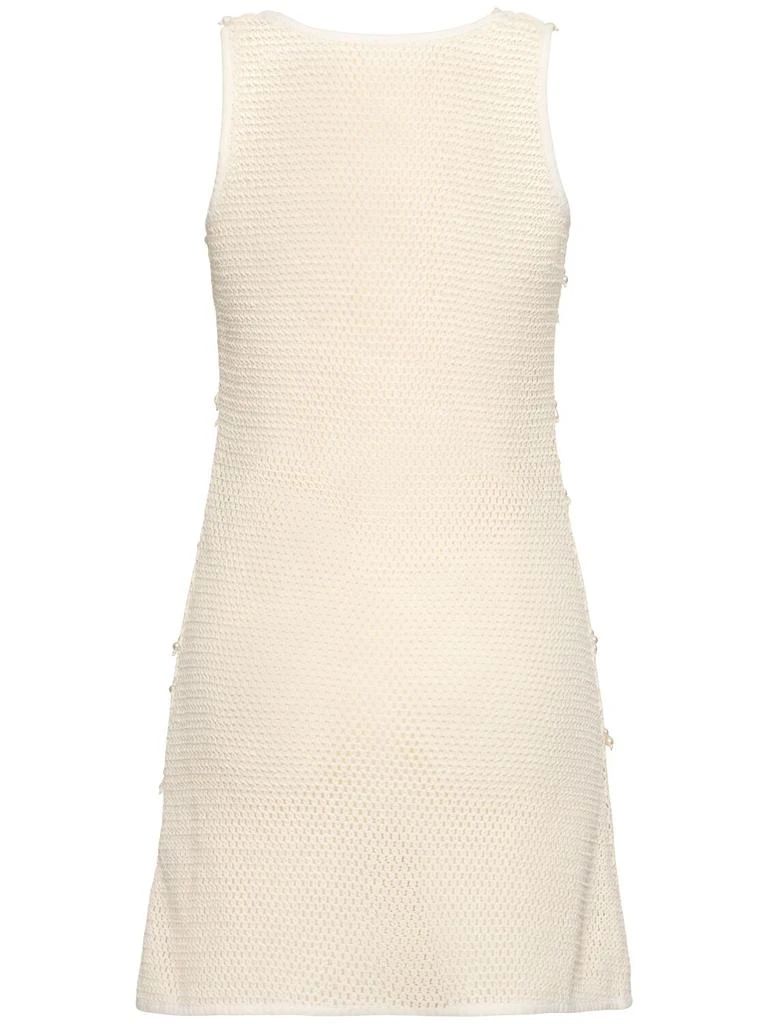 LESLIE AMON Honeycomb Embroidered Mini Dress 3