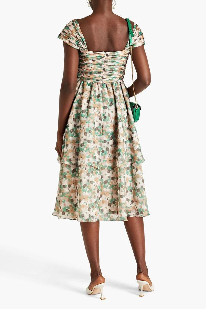 MIKAEL AGHAL Tiered fil coupé midi dress 3