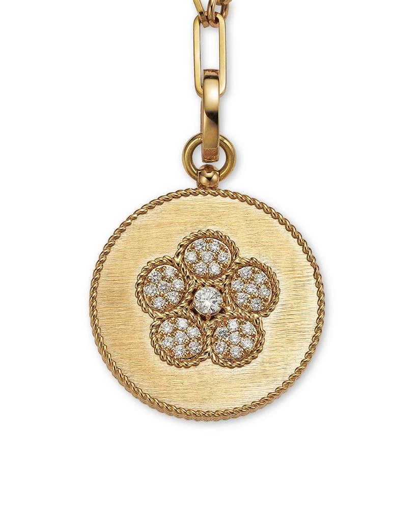 Roberto Coin 18K Yellow Gold Daisy Diamond Pendant Necklace, 19" - Exclusive 3