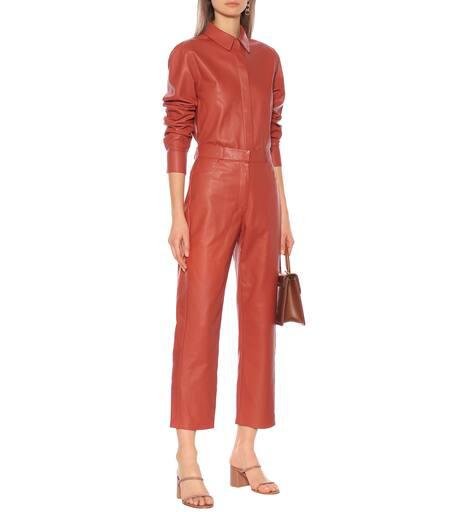 Zeynep Arçay High-rise straight leather pants