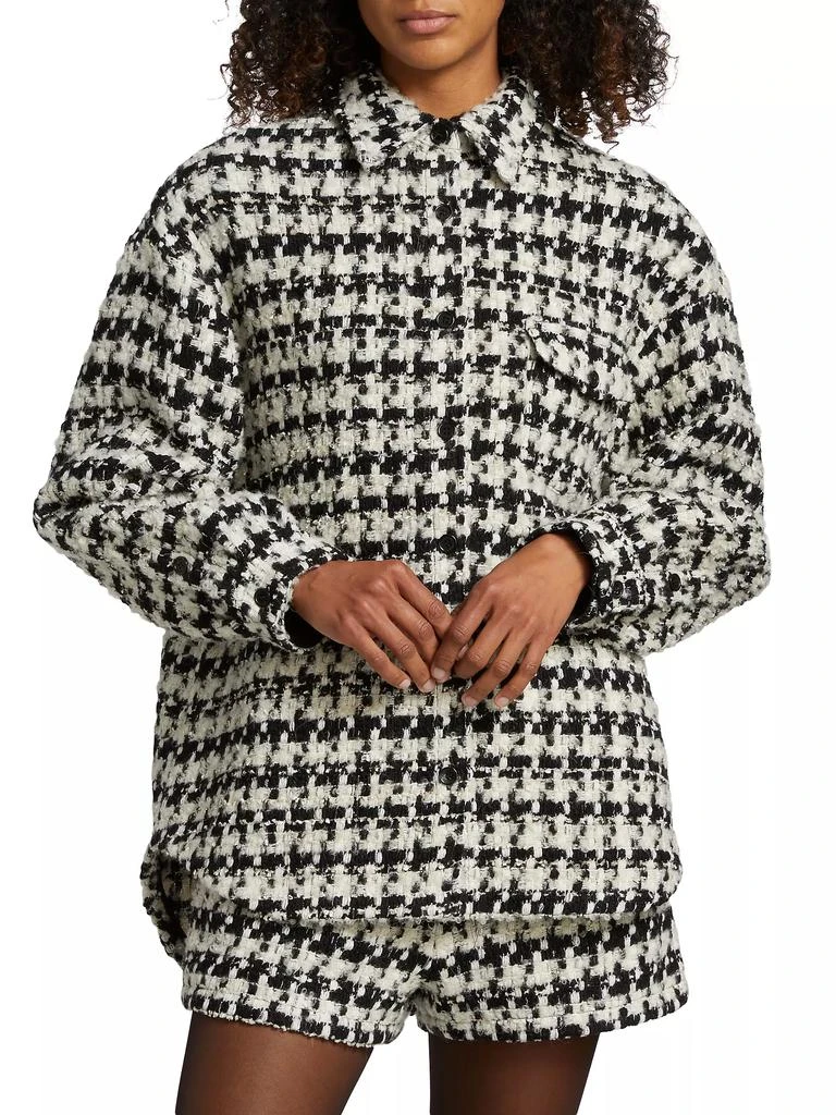 Anine Bing Simon Houndstooth Shirt Jacket 3