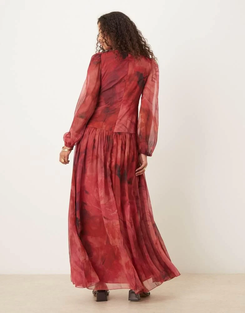 ASOS ASOS DESIGN dobby channel detail maxi dress in pink abstract - Dresses  & Skirts - Free Shipping - BeyondStyle