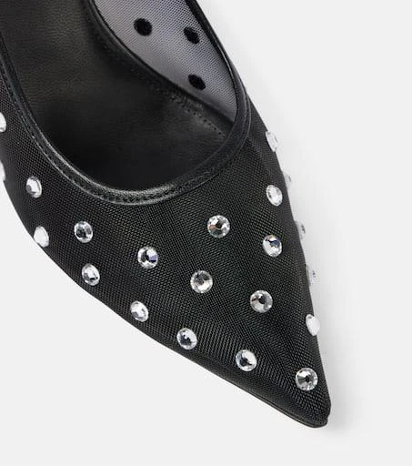 Khaite River embellished leather-trimmed pumps 6