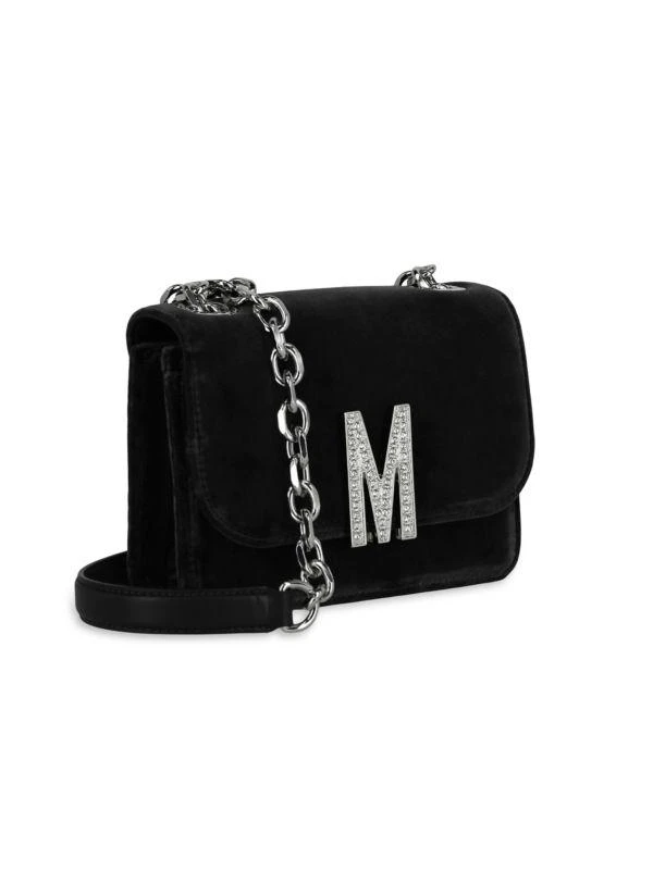 Moschino Logo Velvet Shoulder Bag 3