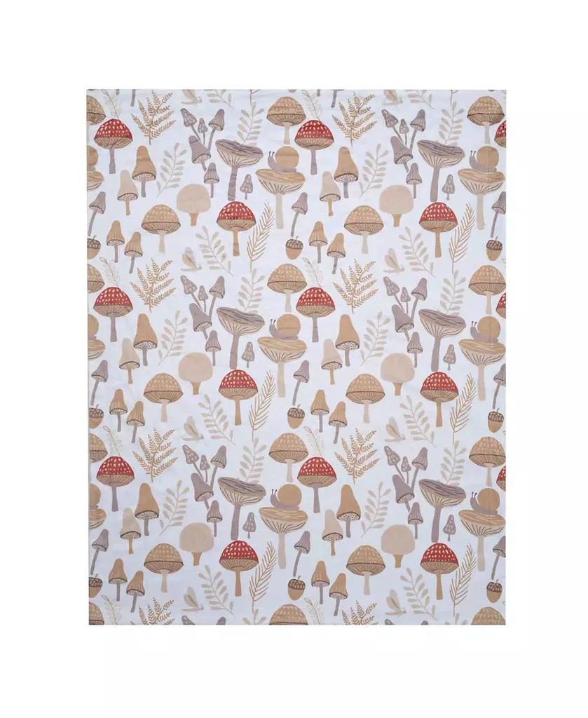 Lambs 
Ivy Baby Mushroom Meadow Soft White/Taupe Luxury Blanket 2