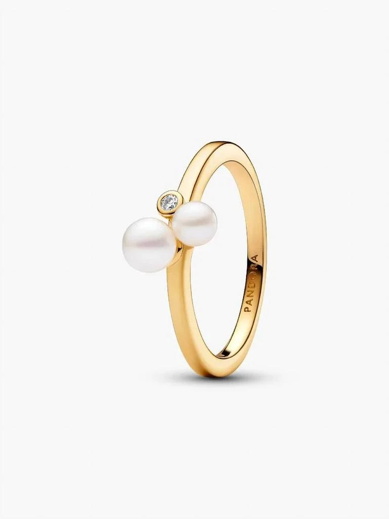 PANDORA Duo Treated Freshwater Cultured Pearls Ring In Gold