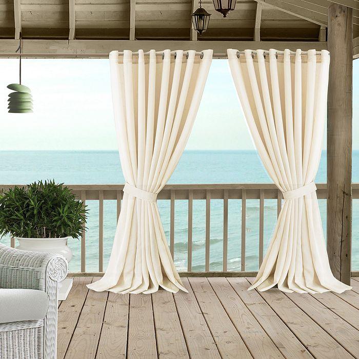 Elrene Home Fashions Carmen Sheer Indoor/Outdoor Tieback Curtain Panel, 114" x 84"