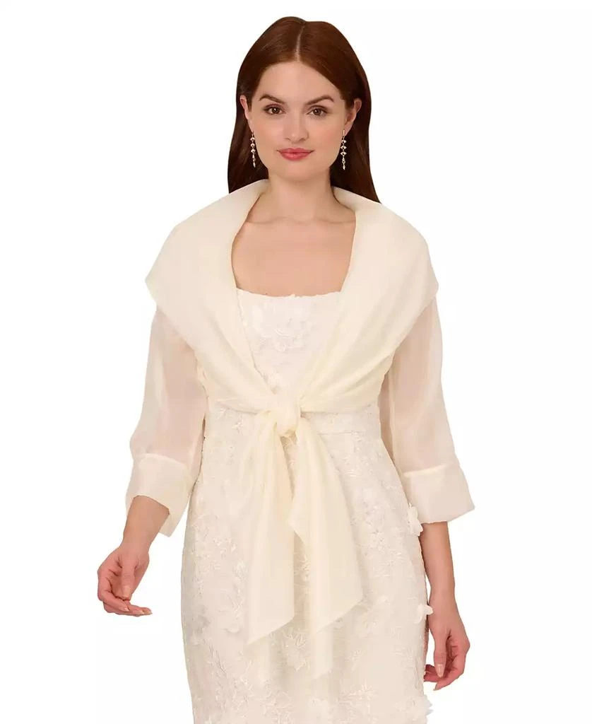 Adrianna Papell Women's Tie-Front Wrap Bolero Jacket 1
