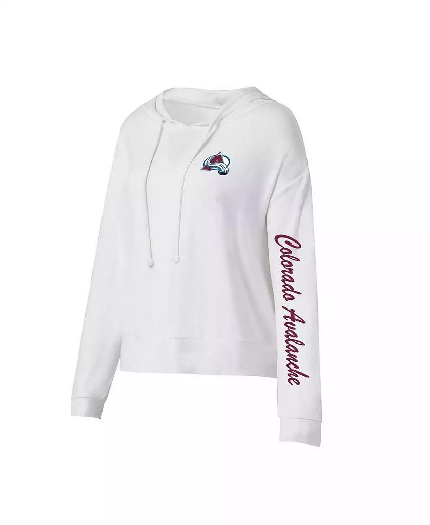 Concepts Sport Women's Cream Colorado Avalanche Accord Hacci Long Sleeve Hoodie T-shirt