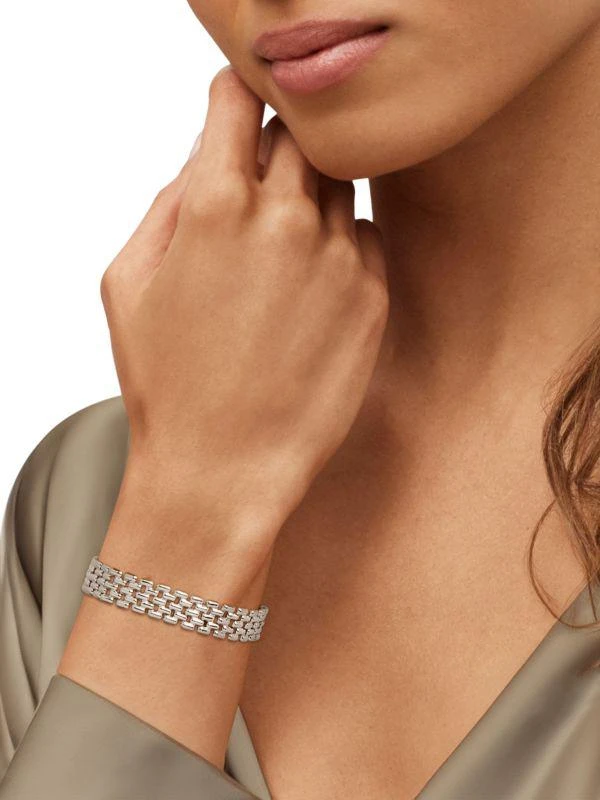 Saks Fifth Avenue Panther Stampato Sterling Silver Bracelet 2