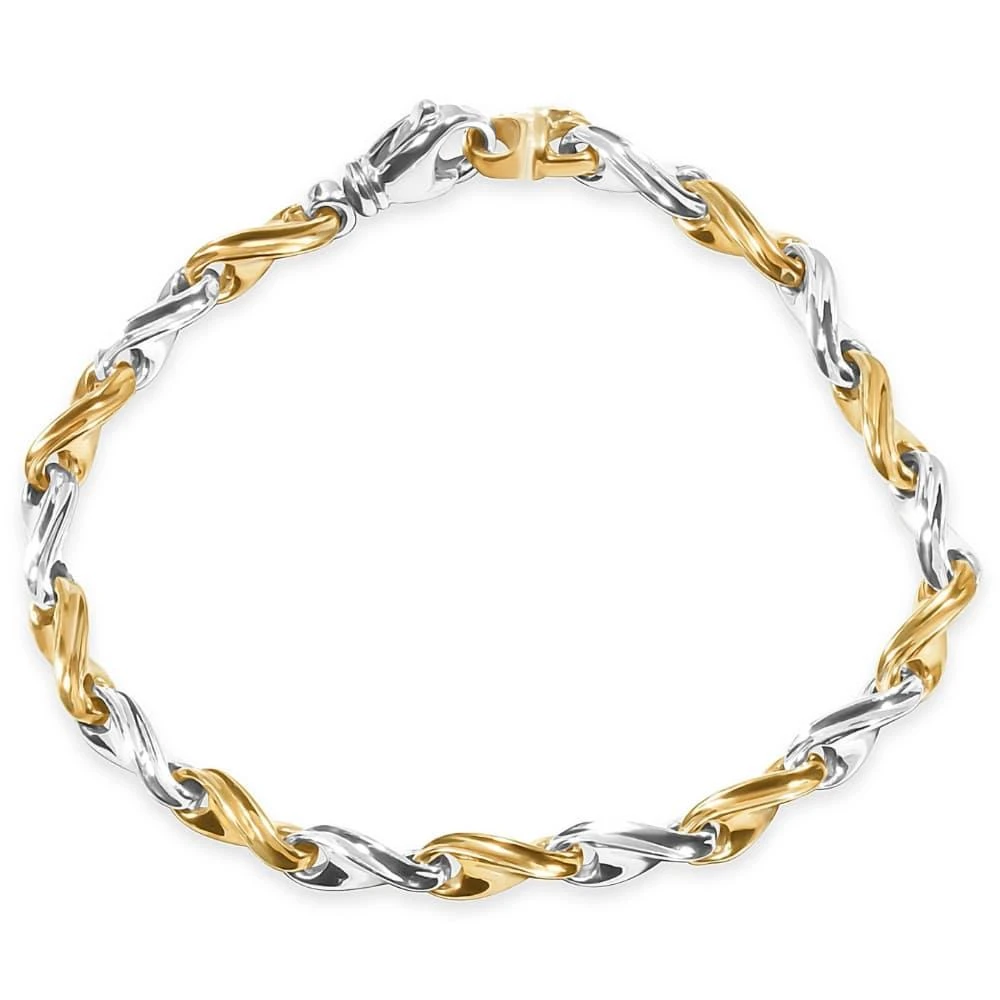 Pompeii3 Men
s Link 14k Gold (19gram) or Platinum (32gram) 4.5mm Bracelet 8.5" 4