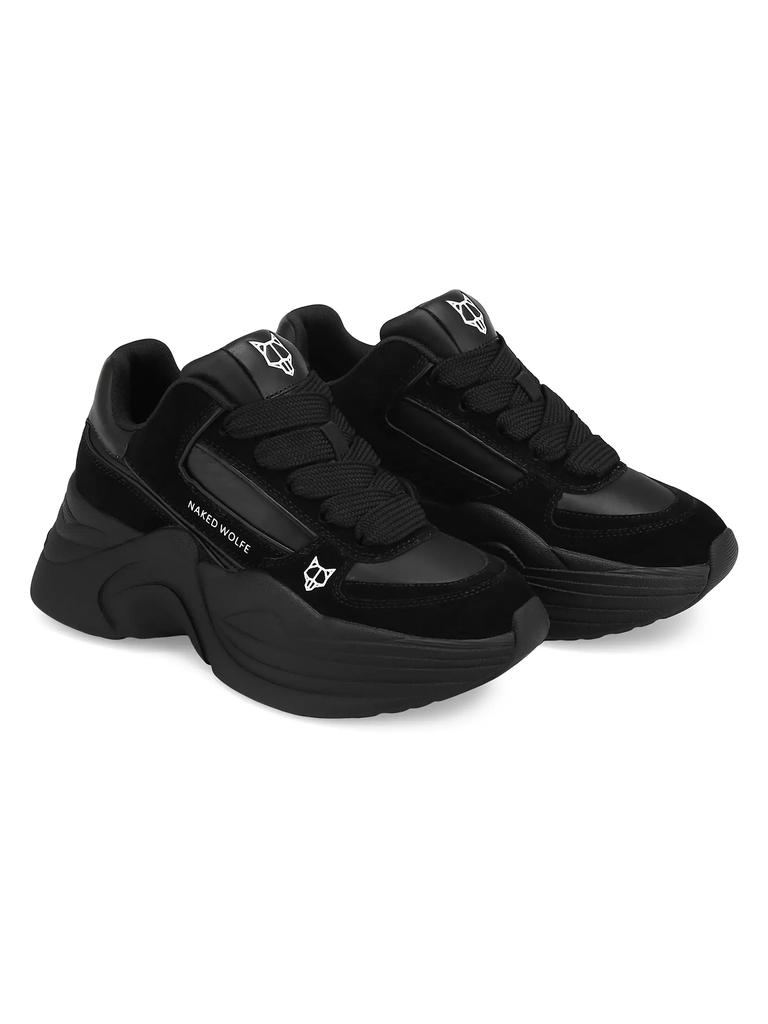 Naked Wolfe Temple Leather Suede Low Top Sneakers
