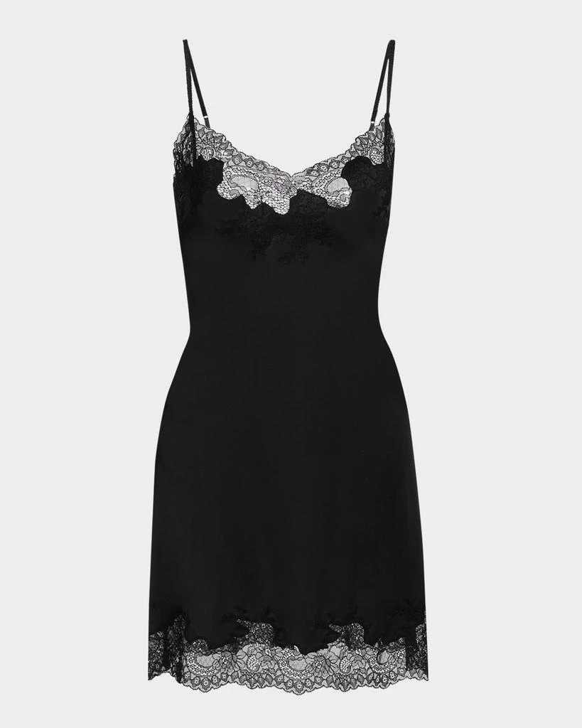 Natori Enchant Silky Lace-Trim Chemise