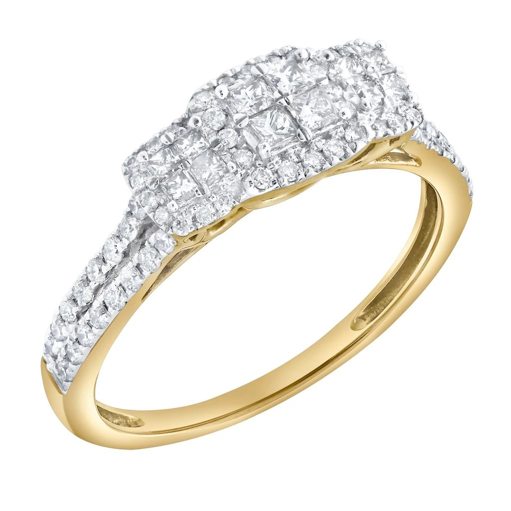 LuvMyJewelry Carrea Glow 0.55 Ct 10K Gold Diamond Ring 2