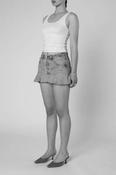 Frankie Collective Rework Denim Flounce Skirt 008 4