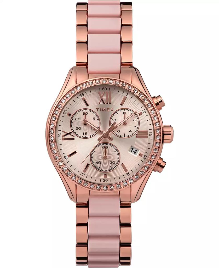 Timex Women's Quartz Analog Premium Dress Alloy Rose Gold Watch 38mm