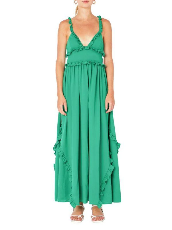 Endless Rose Open Back Ruffle Maxi Dress 1