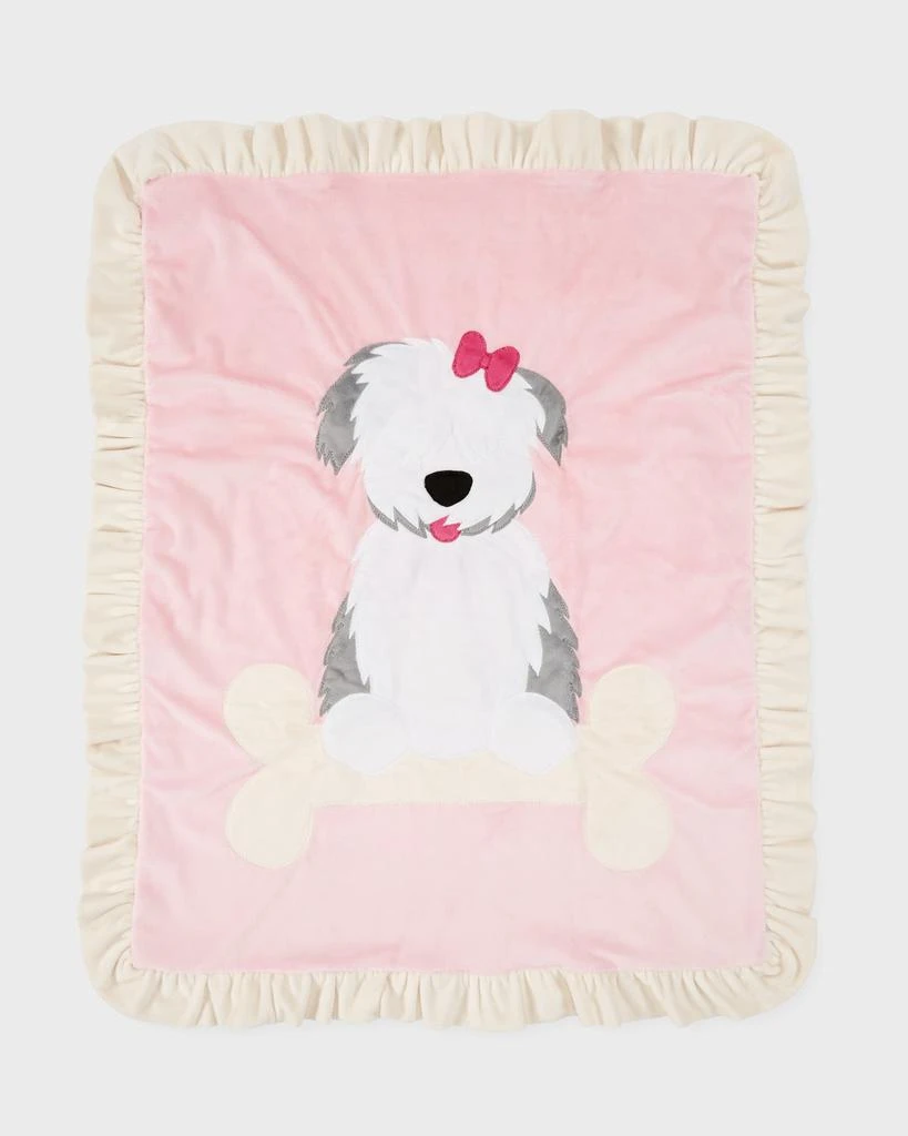 Boogie Baby Puppy Love Plush Baby Blanket, Pink
