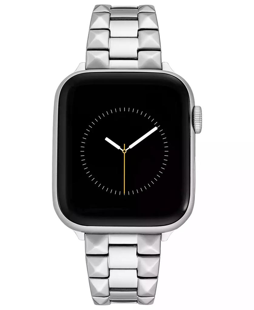 WITHit Silver-Tone Stainless Steel Pyramid Bracelet designed for Apple Watch® 42mm (Series 1-3 only) & 44/45/46/49mm (Ultra & Ultra 2)