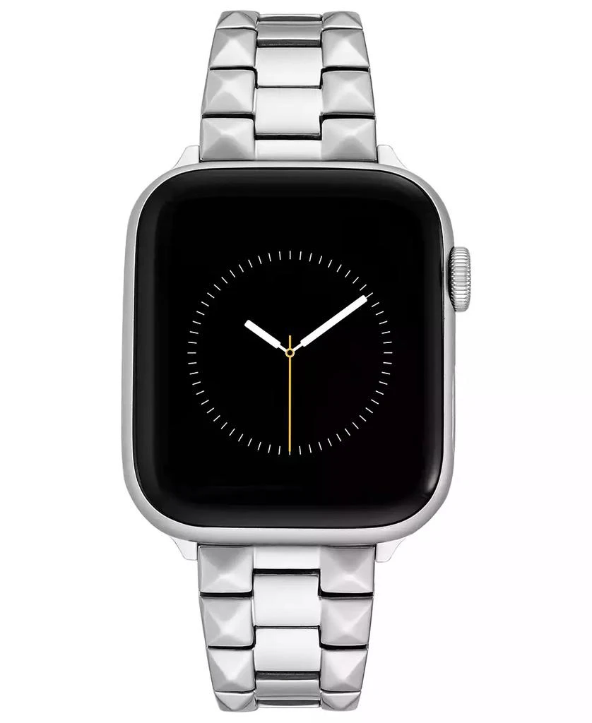 WITHit Silver-Tone Stainless Steel Pyramid Bracelet designed for Apple Watch® 42mm (Series 1-3 only) & 44/45/46/49mm (Ultra & Ultra 2) 1