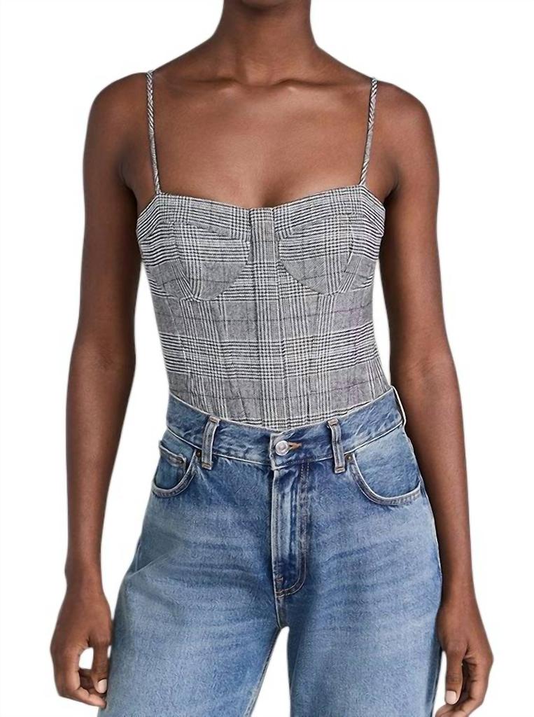 CAMI NYC Monet Bodysuit In Black/white