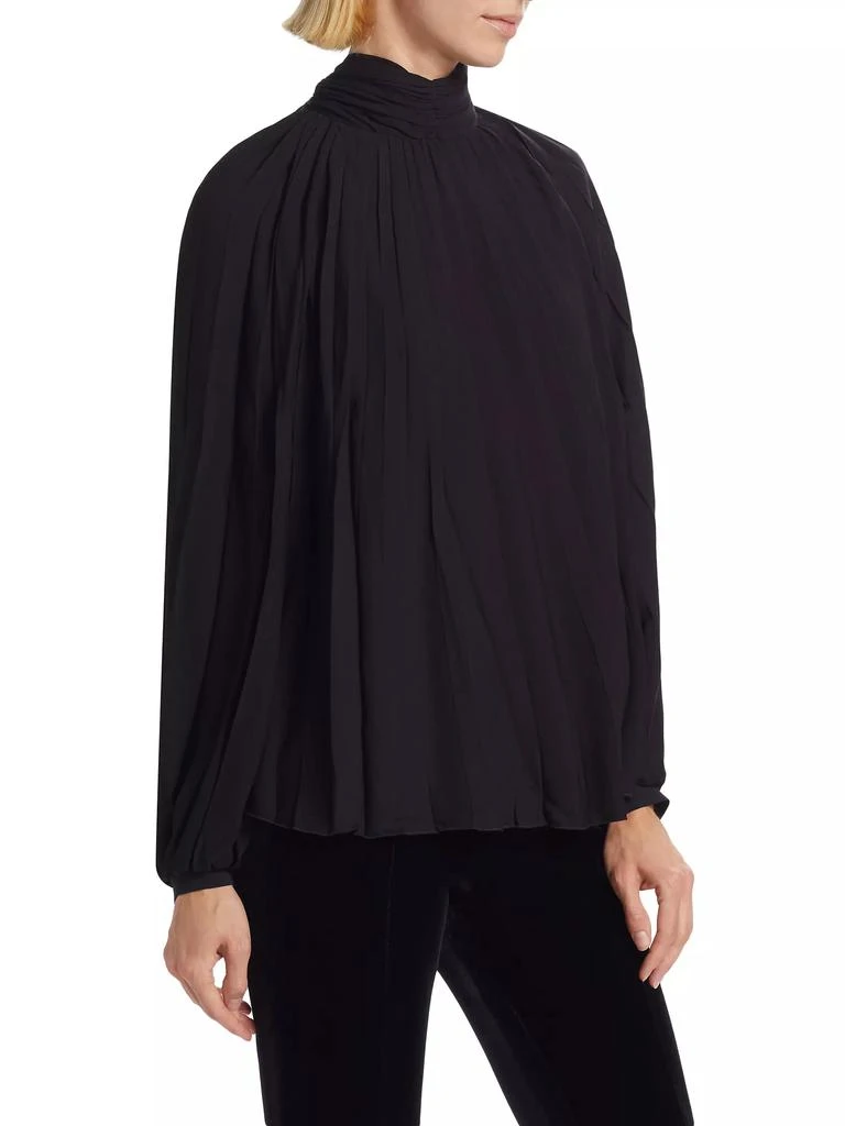 Chiara Boni Lingy Pleated Mock Turtleneck Top 4